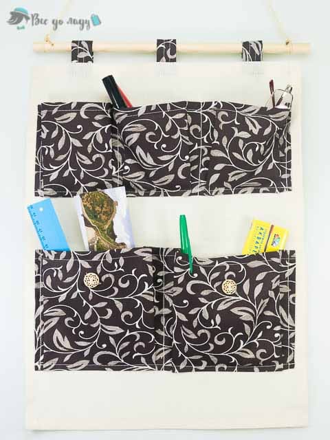 Настінний органайзер з тканини 